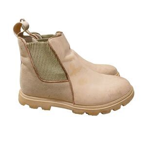 Native Kids Boots in Cream and Tan